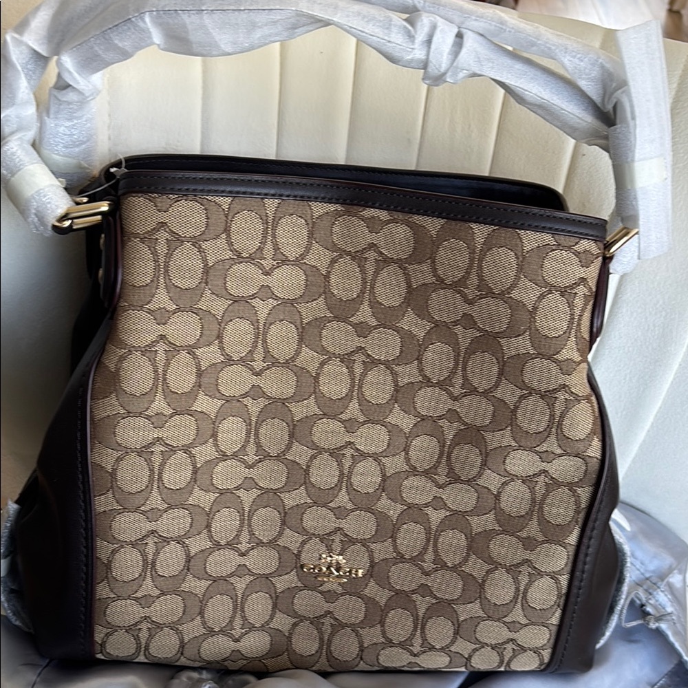 Coach Brown Signature Shoulder Bag